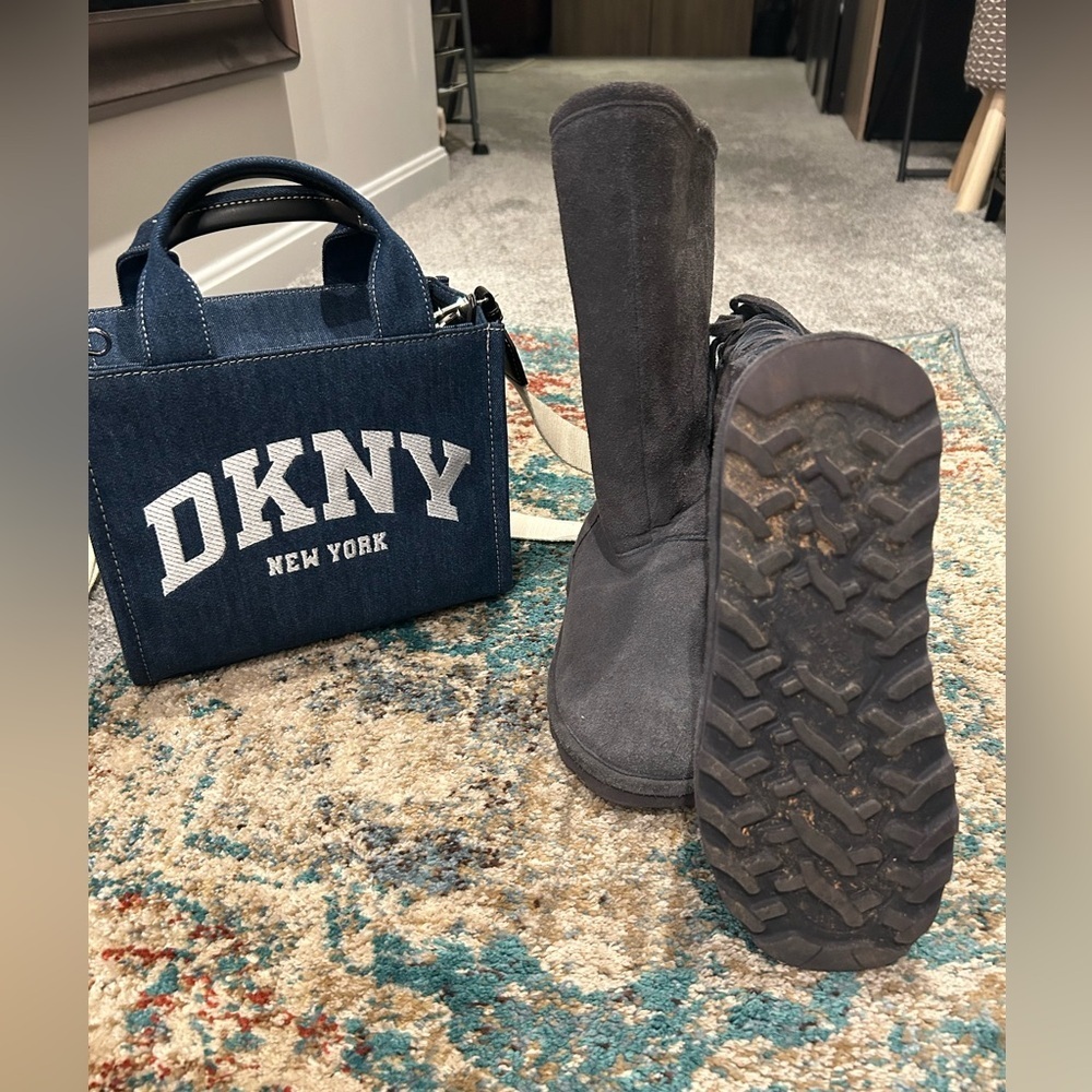 ✨BearPaw Suede Shearling Gray Boots - Picture 10 of 11